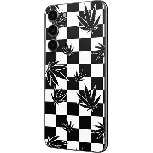 Marijuana Checkered Galaxy S23 Plus Skin
