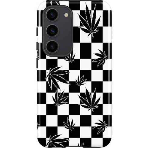 Marijuana Checkered Galaxy S23 Pro Case