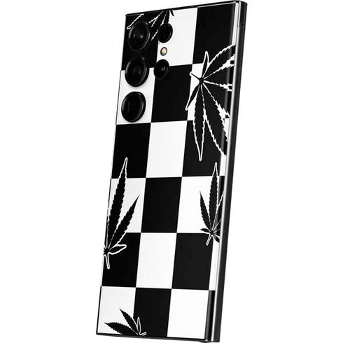 Marijuana Checkered Galaxy S23 Ultra Skin