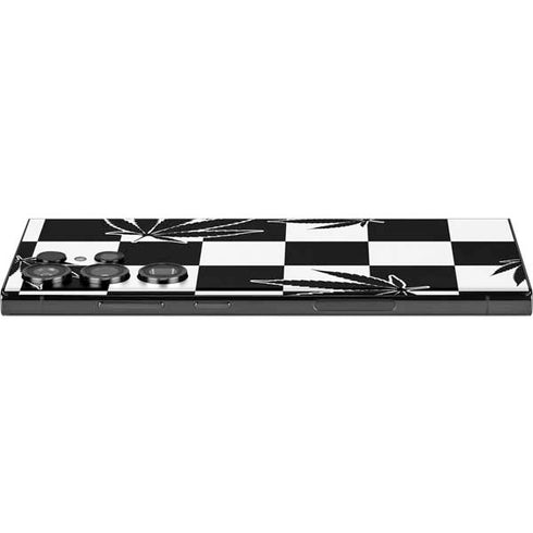 Marijuana Checkered Galaxy S23 Ultra Skin