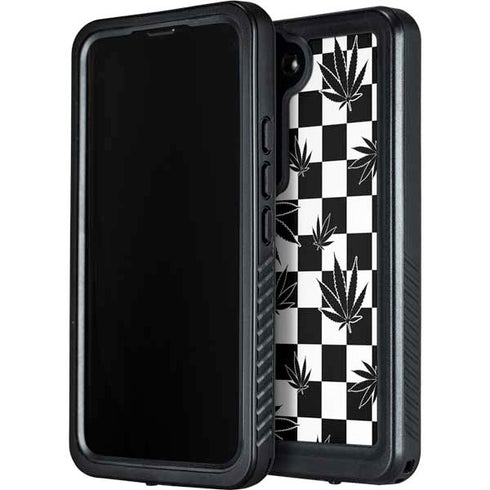 Marijuana Checkered Galaxy S23 Waterproof Case