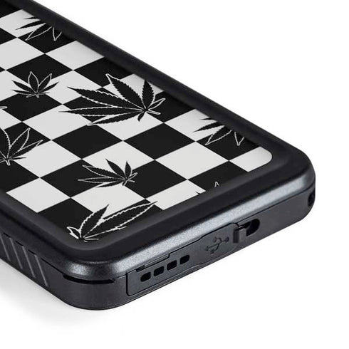 Marijuana Checkered Galaxy S23 Waterproof Case