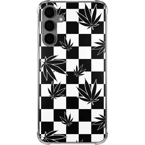 Marijuana Checkered Galaxy S24 Plus Clear Case