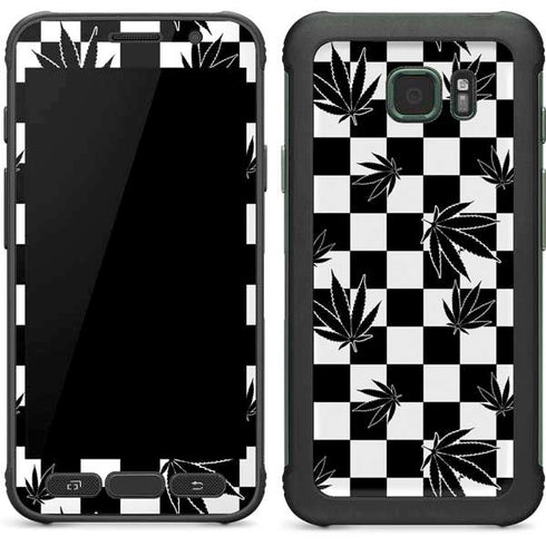 Marijuana Checkered Galaxy S7 Active Skin