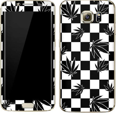 Marijuana Checkered Galaxy S7 Edge Skin