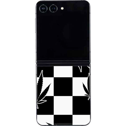 Marijuana Checkered Galaxy Z Flip5 5G Skin