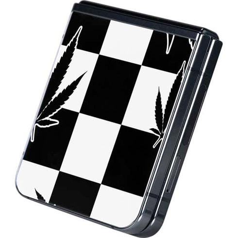 Marijuana Checkered Galaxy Z Flip5 5G Skin