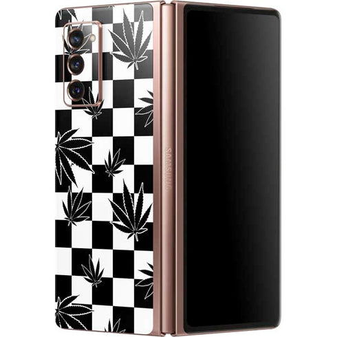Marijuana Checkered Galaxy Z Fold2 5G Skin