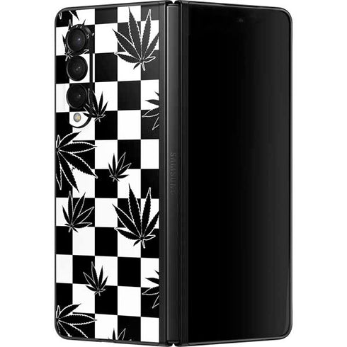 Marijuana Checkered Galaxy Z Fold3 5G Skin