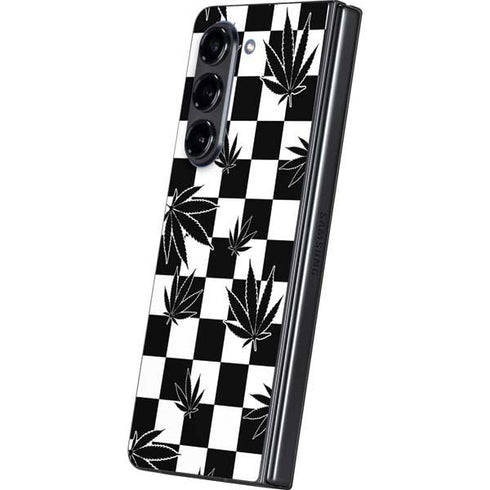 Marijuana Checkered Galaxy Z Fold5 5G Skin