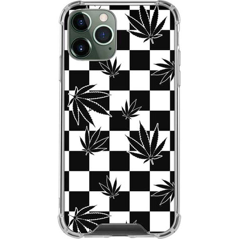 Marijuana Checkered iPhone 11 Pro Max Clear Case