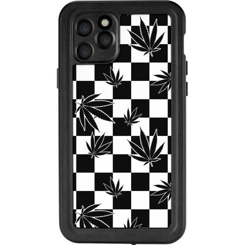 Marijuana Checkered iPhone 11 Pro Waterproof Case