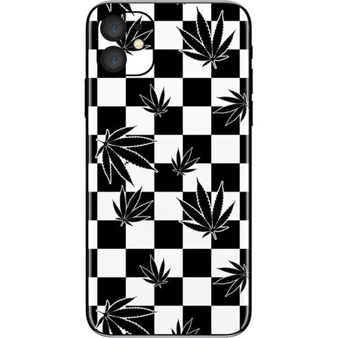 Marijuana Checkered iPhone 11 Skin