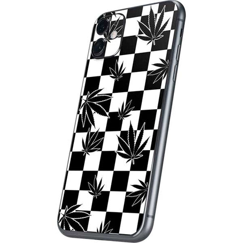 Marijuana Checkered iPhone 11 Skin