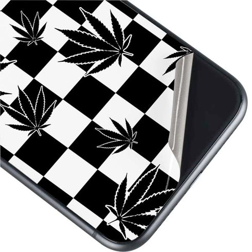 Marijuana Checkered iPhone 11 Skin