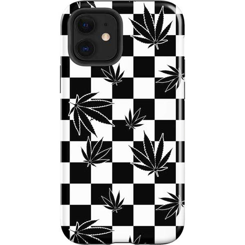 Marijuana Checkered iPhone 12 Impact Case