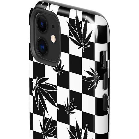 Marijuana Checkered iPhone 12 Impact Case