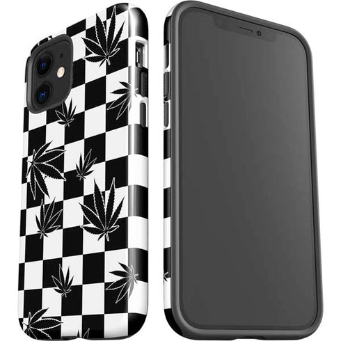 Marijuana Checkered iPhone 12 Impact Case