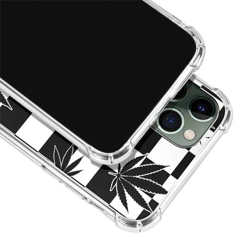 Marijuana Checkered iPhone 12 Pro Clear Case