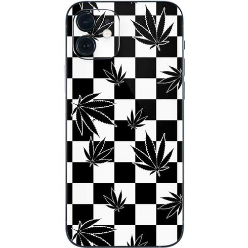 Marijuana Checkered iPhone 12 Skin
