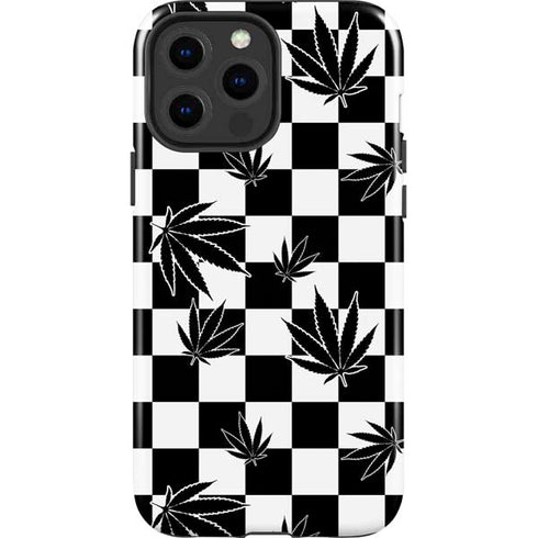 Marijuana Checkered iPhone 13 Pro Max Impact Case