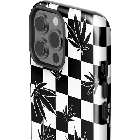 Marijuana Checkered iPhone 13 Pro Max Impact Case