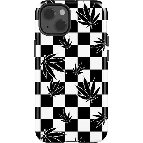 Marijuana Checkered iPhone 15 Impact Case