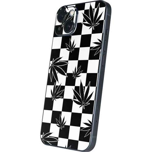 Marijuana Checkered iPhone 14 Plus Skin