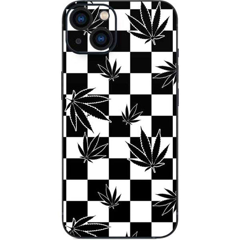 Marijuana Checkered iPhone 14 Plus Skin