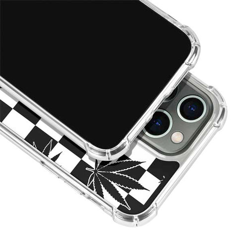 Marijuana Checkered iPhone 15 Pro Max Clear Case