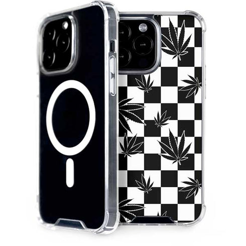Marijuana Checkered iPhone 15 Pro Max MagSafe Case