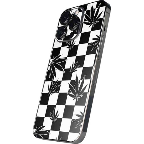 Marijuana Checkered iPhone 14 Pro Max Skin