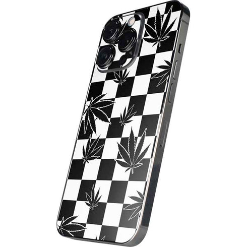 Marijuana Checkered iPhone 15 Pro Skin