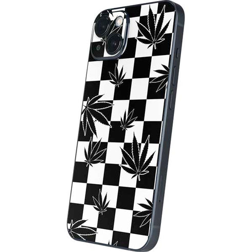Marijuana Checkered iPhone 15 Skin