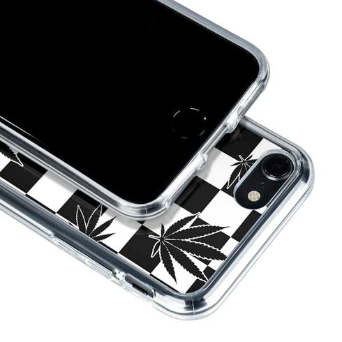 Marijuana Checkered iPhone SE (2nd & 3rd Gen) Clear Case