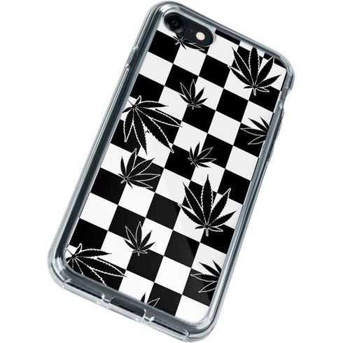 Marijuana Checkered iPhone SE (2nd & 3rd Gen) Clear Case