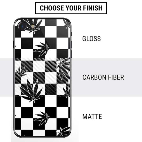 Marijuana Checkered iPhone SE (2nd & 3rd Gen) Skin