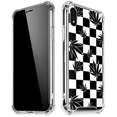 Marijuana Checkered iPhone XR Clear Case