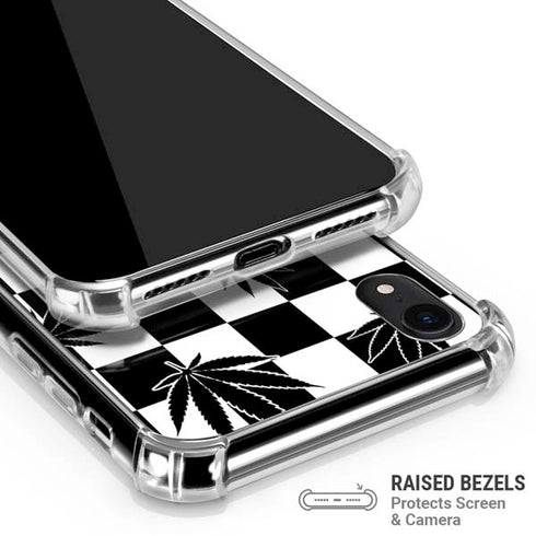 Marijuana Checkered iPhone XR Clear Case