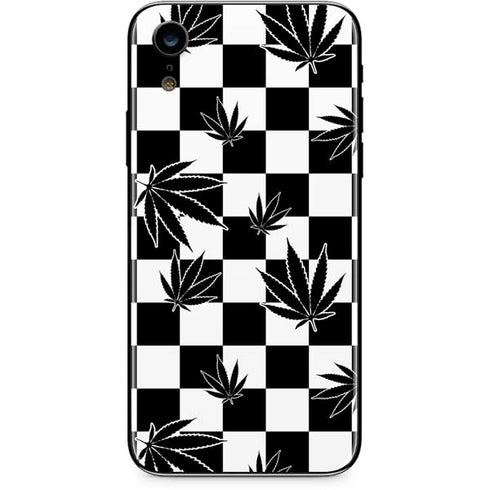 Marijuana Checkered iPhone XR Skin