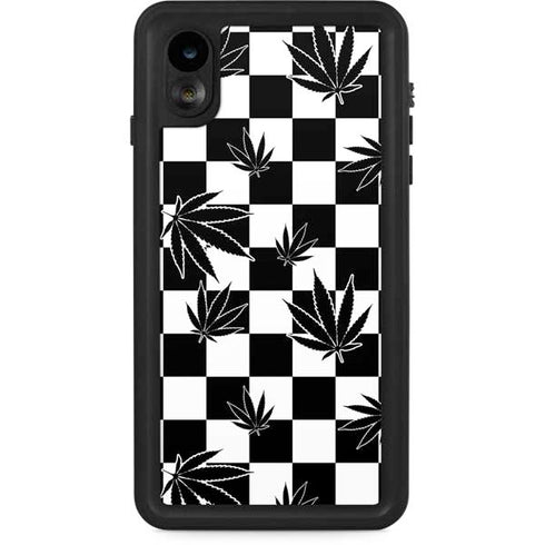 Marijuana Checkered iPhone XR Waterproof Case