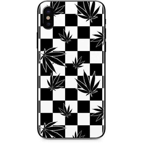 Marijuana Checkered iPhone XS Skin