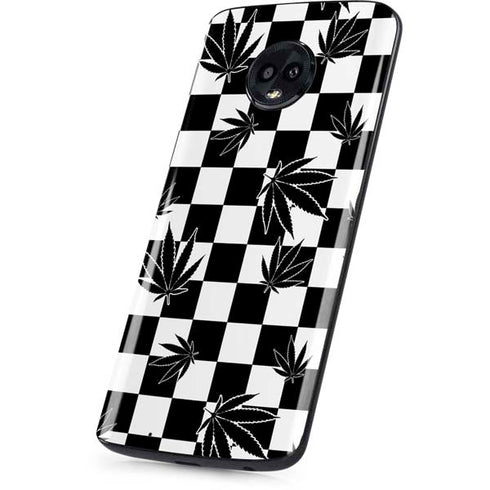 Marijuana Checkered Moto G6 Skin
