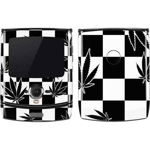 Marijuana Checkered Motorola RAZR Skin