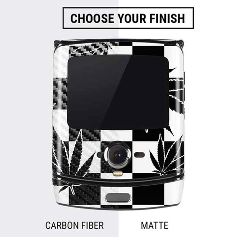 Marijuana Checkered Motorola RAZR Skin