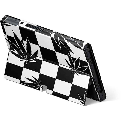 Marijuana Checkered Nintendo Switch OLED (2021) Skin
