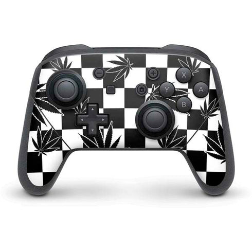Marijuana Checkered Nintendo Switch Pro Controller Skin