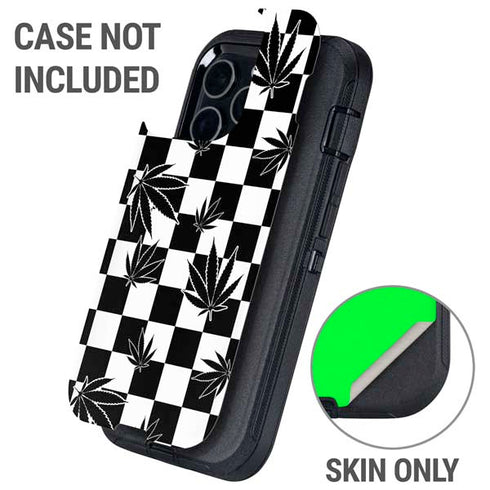 Marijuana Checkered Otterbox Defender iPhone Skin
