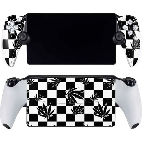 Marijuana Checkered PlayStation Portal Remote Player Skin