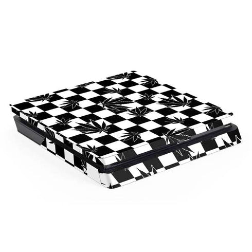 Marijuana Checkered PS4 Slim Skin